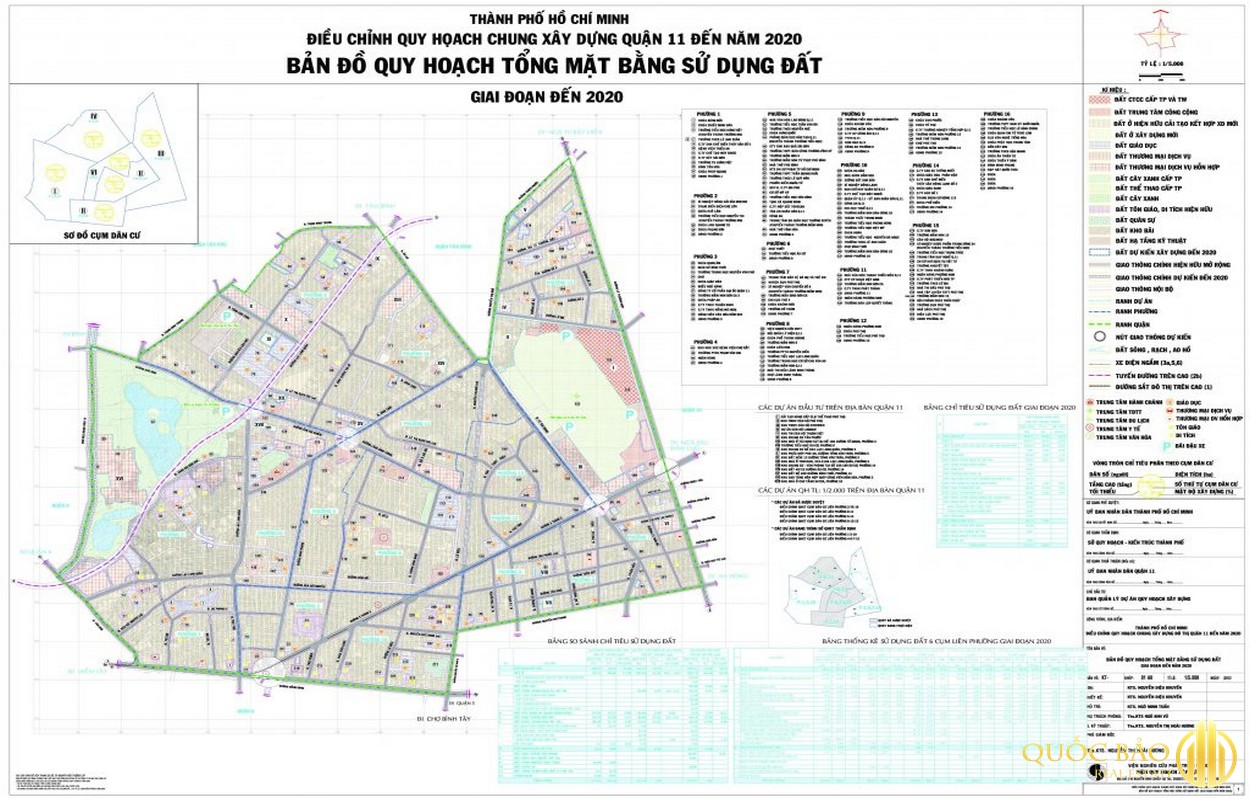 Bản đồ sử dụng đất và quy hoạch Quận 11 