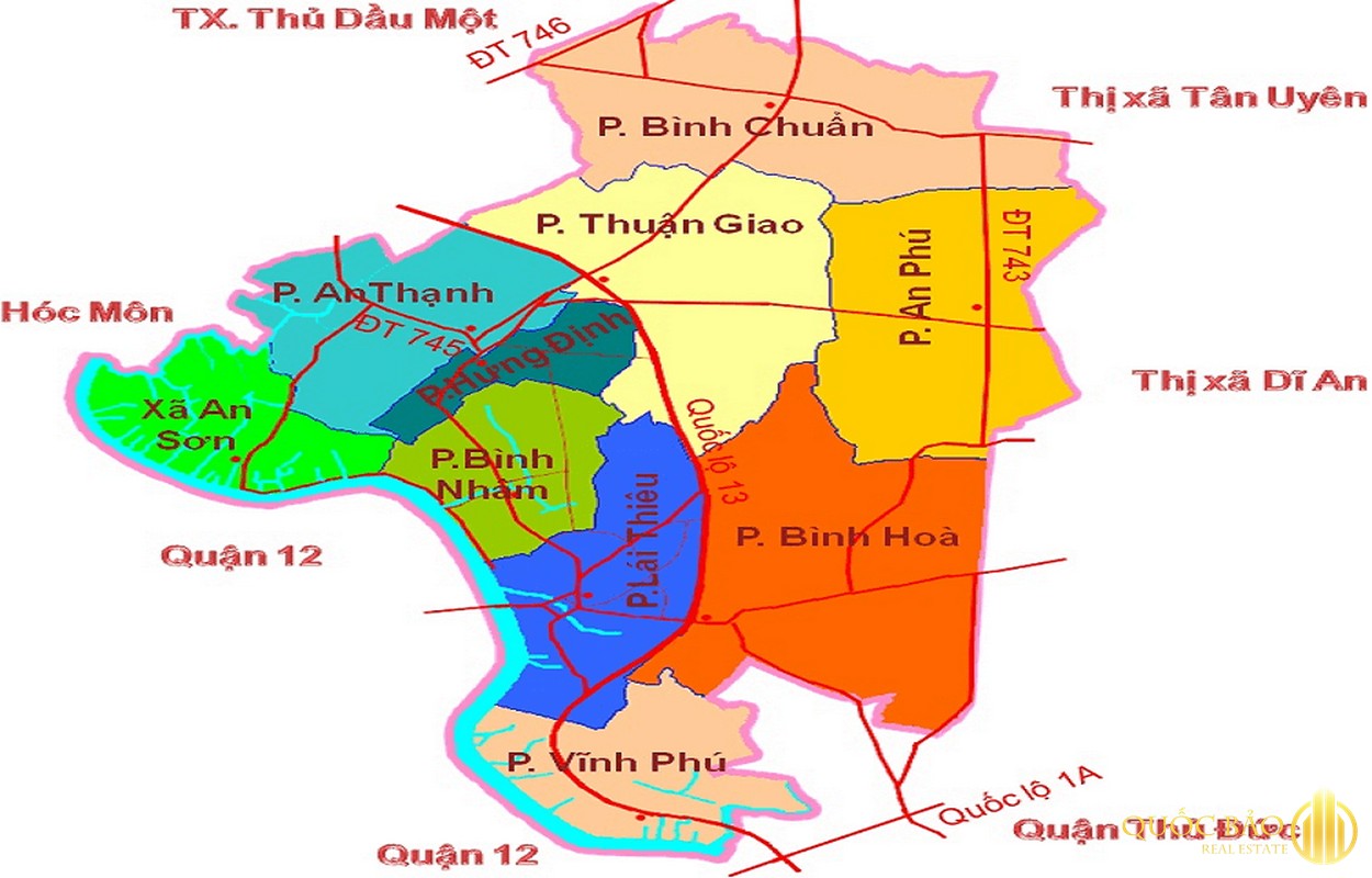 Bản đồ thành phố Thuận An